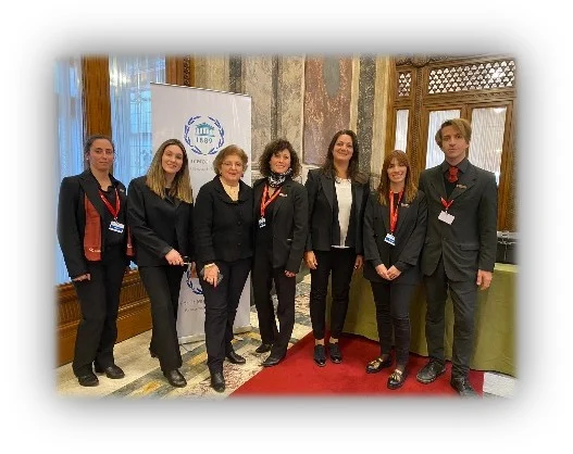 Team at an institutional meeting